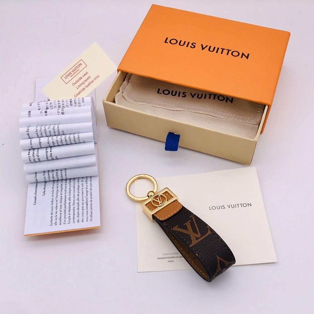 Louis Vuitton Dauphine Dragonne Key Holder (DAUPHINE DRAGONNE KEYCHAIN,  M69000)